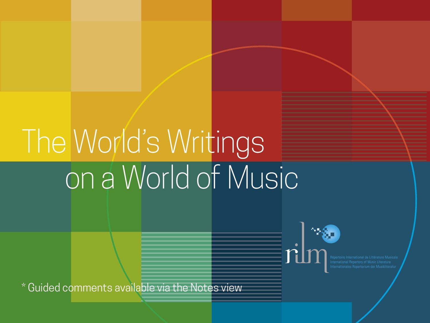 introductory slide of The world's writing on a world music power point